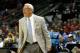 SAN ANTONIO, TX - MARCH 21: Head coach Roy Williams of the North Carolina Tar Heels yells from the bench during the first half against the Providence Friars in the second round of the 2014 NCAA Men's Basketball Tournament at AT&T Center on March 21, 2014
