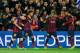 BARCELONA, SPAIN - MARCH 12: (L-R) Lionel Messi of Barcelona celebrates with teammates Neymar, Daniel Alves and Jordi Alba after scoring the opening goal during the UEFA Champions League Round of 16, second leg match between FC Barcelona and Manchester C