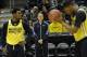 Mar 19, 2014; Milwaukee, WI, USA; Michigan head coach John Beilein during practice before the second round of the 2014 NCAA Tournament at BMO Harris Bradley Center. Mandatory Credit: Benny Sieu-USA TODAY Sports