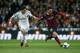 Strong show: Angel Di Maria operated well behind Dani Alves.