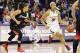 Mar 23, 2014; Seattle, WA, USA; South Carolina Gamecocks guard Asia Dozier (31) dribbles towards the basket while being defended by Cal State Northridge Matadors guard Cinnamon Lister (11) in the second half of a women's college basketball game in the fir