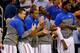 ORLANDO, FL - MARCH 22: Kasey Hill #0 of the Florida Gators and the Gators bench cheer in the second half against the Pittsburgh Panthers during the third round of the 2014 NCAA Men's Basketball Tournament at Amway Center on March 22, 2014 in Orlando, Fl
