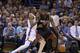 Oklahoma City, OK - February 20: LeBron James #6 of the Miami Heat drives to the basket against Kevin Durant #35 of the Oklahoma City Thunder at the Chesapeake Arena on February 20, 2014 in Oklahoma City, OK. NOTE TO USER: User expressly acknowledges and