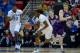 SAN DIEGO, CA - MARCH 23: Jordan Adams #3 of the UCLA Bruins drives against the Stephen F. Austin Lumberjacks during the third round of the 2014 NCAA Men's Basketball Tournament at Viejas Arena on March 23, 2014 in San Diego, California. (Photo by Donal