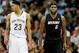 Mar 22, 2014; New Orleans, LA, USA; New Orleans Pelicans forward Anthony Davis (23) and Miami Heat forward LeBron James (6) during the second quarter of a game at the Smoothie King Center. Mandatory Credit: Derick E. Hingle-USA TODAY Sports