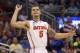 Mar 22, 2014; Orlando, FL, USA; Florida Gators guard Scottie Wilbekin (5) reacts in the second half of a men's college basketball game against the Pittsburgh Panthers during the third round of the 2014 NCAA Tournament at Amway Center. Mandatory Credit: Ki