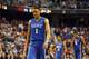 GREENSBORO, NC - MARCH 16: Jabari Parker #1 of the Duke Blue Devils reacts during their final minutes of their loss to the Virginia Cavaliers in the finals of the 2014 Men's ACC Basketball Tournament at Greensboro Coliseum on March 16, 2014 in Greensboro