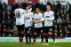 LONDON, ENGLAND - MARCH 22: (R-L) Wayne Rooney of Manchester United is congratulated by teammates Shinji Kagawa, Juan Mata and Ashley Young after scoring his team's second goal during the Barclays Premier League match between West Ham United and Manchest