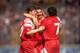 1992: Steve McManaman (left), Ian Rush (centre) and Dean Saunders (right) of Liverpool celebrate after their victory in the FA Cup final against Sunderland at Wembley Stadium in London. Liverpool won the match 2-0. \ Mandatory Credit: David Cannon/Alls