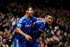LONDON, ENGLAND - DECEMBER 01: Gary Cahill of Chelsea (R) celebrates with Branislav Ivanovic (L) as he scores their first goal during the Barclays Premier League match between Chelsea and Southampton at Stamford Bridge on December 1, 2013 in London, Engl