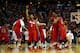 BUFFALO, NY - MARCH 22: Devin Oliver #5 of the Dayton Flyers reacts after defeating the Syracuse Orange 55-53 in the third round of the 2014 NCAA Men's Basketball Tournament at the First Niagara Center on March 22, 2014 in Buffalo, New York. (Photo by E