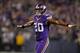 Oct 27, 2013; Minneapolis, MN, USA; Minnesota Vikings cornerback Chris Cook (20) signals an incomplete pass after breaking one up intended for a Green Bay Packers wide receiver in the third quarter at Mall of America Field at H.H.H. Metrodome. The Packers