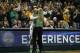 Mar 24, 2014; Waco, TX, USA; Baylor Bears guard Odyssey Sims (0) celebrates with head coach Kim Mulkey after getting substituted out against the California Golden Bears in the second half of a women's college basketball game in the second round of the NCA