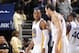 OAKLAND, CA - NOVEMBER 20: Andre Iguodala #9 and Andrew Bogut #12 of the Golden State Warriors talk during a game against the Memphis Grizzlies on November 20, 2013 at Oracle Arena in Oakland, California. NOTE TO USER: User expressly acknowledges and agre