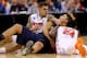 ORLANDO, FL - MARCH 22: Scottie Wilbekin #5 and Casey Prather #24 of the Florida Gators go for a loose ball against James Robinson #0 of the Pittsburgh Panthers in the second half during the third round of the 2014 NCAA Men's Basketball Tournament at Amw