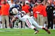 AUBURN, AL - NOVEMBER 16: Sammie Coates #18 of the Auburn Tigers is tackled by Tray Matthews #28 of the Georgia Bulldogs at Jordan-Hare Stadium on November 16, 2013 in Auburn Alabama. (Photo by Scott Cunningham/Getty Images)