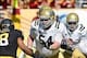 October 27, 2012; Tempe, AZ, USA; UCLA Bruins center Jake Brendel (54) against the Arizona State Sun Devils at Sun Devil Stadium. Mandatory Credit: Rick Scuteri-USA TODAY Sports