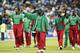 DURBAN - MARCH 20: Steve Tikolo, captain of Kenya leads his players on a lap of honour after their exit from the tournament after a 91 run defeat during the ICC Cricket World Cup Semi Final game between Kenya and India at Kingsmead, in Durban, South Afr
