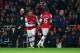 LONDON, ENGLAND - MARCH 25: Lukas Podolski of Arsenal replaces Alex Oxlade-Chamberlain of Arsenal during the Barclays Premier League match between Arsenal and Swansea City at Emirates Stadium on March 25, 2014 in London, England. (Photo by Julian Finney