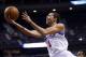 Dec 1, 2013; Auburn Hills, MI, USA; Philadelphia 76ers point guard Michael Carter-Williams (1) goes to the basket in the second quarter against the Detroit Pistons at The Palace of Auburn Hills. Mandatory Credit: Rick Osentoski-USA TODAY Sports