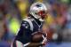 FOXBORO, MA - JANUARY 11: LeGarrette Blount #29 of the New England Patriots runs the ball against the Indianapolis Colts during the AFC Divisional Playoff game at Gillette Stadium on January 11, 2014 in Foxboro, Massachusetts. (Photo by Elsa/Getty Image