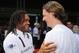 KUALA LUMPUR, MALAYSIA - MARCH 25: Christian Karembeu and Steve McManaman in discussion during the Laureus All Stars Unity Cup ahead of the 2014 Laureus World Sports Awards at Royal Selangor Club on March 25, 2014 in Kuala Lumpur, Malaysia. (Photo by Ia
