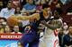 HOUSTON, TX - DECEMBER 04: Gerald Green #14 of the Phoenix Suns drives against Patrick Beverley #2 of the Houston Rockets during the game at Toyota Center on December 4, 2013 in Houston, Texas. NOTE TO USER: User expressly acknowledges and agrees that,