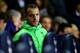 LONDON, ENGLAND - MARCH 13: Substitute Roberto Soldado of Tottenham Hotspur looks on prior to the UEFA Europa League Round of 16 first leg match between Tottenham Hotspur FC and SL Benfica at White Hart Lane on March 13, 2014 in London, England. (Photo