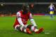 LONDON, ENGLAND - MARCH 25: Bacary Sagna of Arsenal reacts during the Barclays Premier League match between Arsenal and Swansea City at Emirates Stadium on March 25, 2014 in London, England. (Photo by Julian Finney/Getty Images)