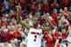 LOUISVILLE, KY - MARCH 08: Russ Smith #2 of the Louisville Cardinals waves to the crowd after leaving the game for the last time against the Connecticut Huskies at KFC YUM! Center on March 8, 2014 in Louisville, Kentucky. It was senior day and it was Sm