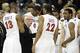 Fisher directs his players during a timeout.