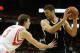 HOUSTON, TX - NOVEMBER 29: Brook Lopez #11 of the Brooklyn Nets works the ball against Omer Asik #3 of the Houston Rockets during the game at Toyota Center on November 29, 2013 in Houston, Texas. NOTE TO USER: User expressly acknowledges and agrees that,
