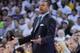 OAKLAND, CA - DECEMBER 25: Head Coach Mark Jackson of the Golden State Warriors looks on against the Los Angeles Clippers during the second quarter at ORACLE Arena on December 25, 2013 in Oakland, California. NOTE TO USER: User expressly acknowledges and