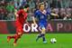 GENEVA, SWITZERLAND - JUNE 10: Alen Halilovic of Croatia fights for the ball with Adelino Vieirinha of Portugal during the international friendly match between Portugal and Croatia on June 10, 2013 in Geneva, Switzerland. (Photo by Harold Cunningham/Get