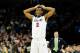 SPOKANE, WA - MARCH 22: Xavier Thames #2 of the San Diego State Aztecs reacts during their 63 to 44 win over the North Dakota State Bison during the Third Round of the 2014 NCAA Basketball Tournament at Spokane Veterans Memorial Arena on March 22, 2014 i