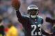 14 Nov 1999: Troy Vincent #23 of the Philadelphia Eagles celebrates on the field during a game against the Washington Redskins at the Veterans Stadium in Philadelphia, Pennsylvania. The Eagles defeated the Redskins 35-28. Mandatory Credit: Doug Pensinger