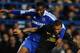 LONDON, ENGLAND - APRIL 18: Mikel of Chelsea challenges Daniel Alves of Barcelona during the UEFA Champions League Semi Final first leg match between Chelsea and Barcelona at Stamford Bridge on April 18, 2012 in London, England. (Photo by Michael Regan/G