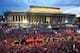 LIVERPOOL, ENGLAND - MAY 26: The Liverpool team rides on an open top bus through a mass of fans as they arrive at St. George's Hall during the Liverpool Champions League Victory Parade on May 26, 2005 in Liverpool, England. Over 250,000 cheering fans hav