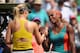 KEY BISCAYNE, FL - MARCH 27: Serena Williams of the United States shakes hands at the net after her straight sets victory against Maria Sharapova of Russia during their semi final round match during day 11 at the Sony Open at Crandon Park Tennis Cente on