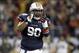 Dec 7, 2013; Atlanta, GA, USA; Auburn Tigers defensive lineman Gabe Wright (90) reacts during the first quarter of the 2013 SEC Championship game against the Missouri Tigers at Georgia Dome. Mandatory Credit: Brett Davis-USA TODAY Sports