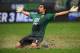 GENOA, ITALY - JANUARY 19: Mattia Perin of Genoa CFC celebrates after his team-mate Luca Antonelli scored the opening goal during the Serie A match between Genoa CFC and FC Internazionale Milano at Stadio Luigi Ferraris on January 19, 2014 in Genoa, Ital