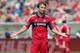 BRIDGEVIEW, IL - JULY 07: Mike Magee #9 of the Chicago Fire complains to a referee during an MLS match against Sporting Kansas City at Toyota Park on July 7, 2013 in Bridgeview, Illinois. Sporting Kansas City defeated the Fire 2-1. (Photo by Jonathan Da