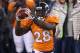 EAST RUTHERFORD, NJ - FEBRUARY 02: Running back Montee Ball #28 of the Denver Broncos runs with the ball during Super Bowl XLVIII at MetLife Stadium on February 2, 2014 in East Rutherford, New Jersey. (Photo by Christian Petersen/Getty Images)