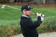 PEBBLE BEACH, CA - FEBRUARY 08: Kansas City Chiefs quarterback Alex Smith hits out of the fairway bunker on the second hole during the third round of the AT&T Pebble Beach National Pro-Am at the Pebble Beach Golf Links on February 8, 2014 in Pebble Beach