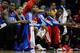HOUSTON, TX - MARCH 27: Members of the Philadelphia 76ers wait on the bench during the game against the Houston Rockets at the Toyota Center on March 27, 2014 in Houston, Texas. NOTE TO USER: User expressly acknowledges and agrees that, by downloading an