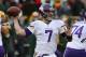 GREEN BAY, WI - NOVEMBER 24: Christian Ponder #7 of the Minnesota Vikings passes against the Green Bay Packers at Lambeau Field on November 24, 2013 in Green Bay, Wisconsin. The Vikings and the Packers tied 26-26 after overtime. (Photo by Jonathan Daniel