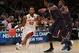 Mar 28, 2014; New York, NY, USA; Iowa State Cyclones guard DeAndre Kane (50) drives to the basket against Connecticut Huskies forward DeAndre Daniels (2) during the first half in the semifinals of the east regional of the 2014 NCAA Mens Basketball Champio
