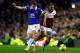LIVERPOOL, ENGLAND - DECEMBER 14: Ashkan Dejagah of Fulham competes with Seamus Coleman of Everton during the Barclays Premier League match between Everton and Fulham at Goodison Park on December 14, 2013 in Liverpool, England. (Photo by Paul Thomas/Get