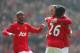 MANCHESTER, ENGLAND - MARCH 29: Wayne Rooney of Manchester United celebrates scoring his team's first goal with Shinji Kagawa during the Barclays Premier League match between Manchester United and Aston Villa at Old Trafford on March 29, 2014 in Manchest