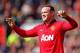 MANCHESTER, ENGLAND - MARCH 29: Wayne Rooney of Manchester United celebrates scoring his team's second goal from a penalty kick during the Barclays Premier League match between Manchester United and Aston Villa at Old Trafford on March 29, 2014 in Manche
